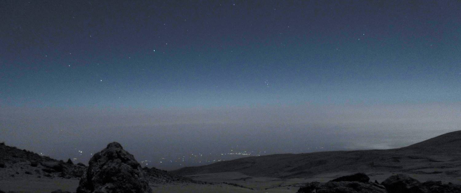 Summit night view into Kenya - photo by Giovanni Baffa Scinelli