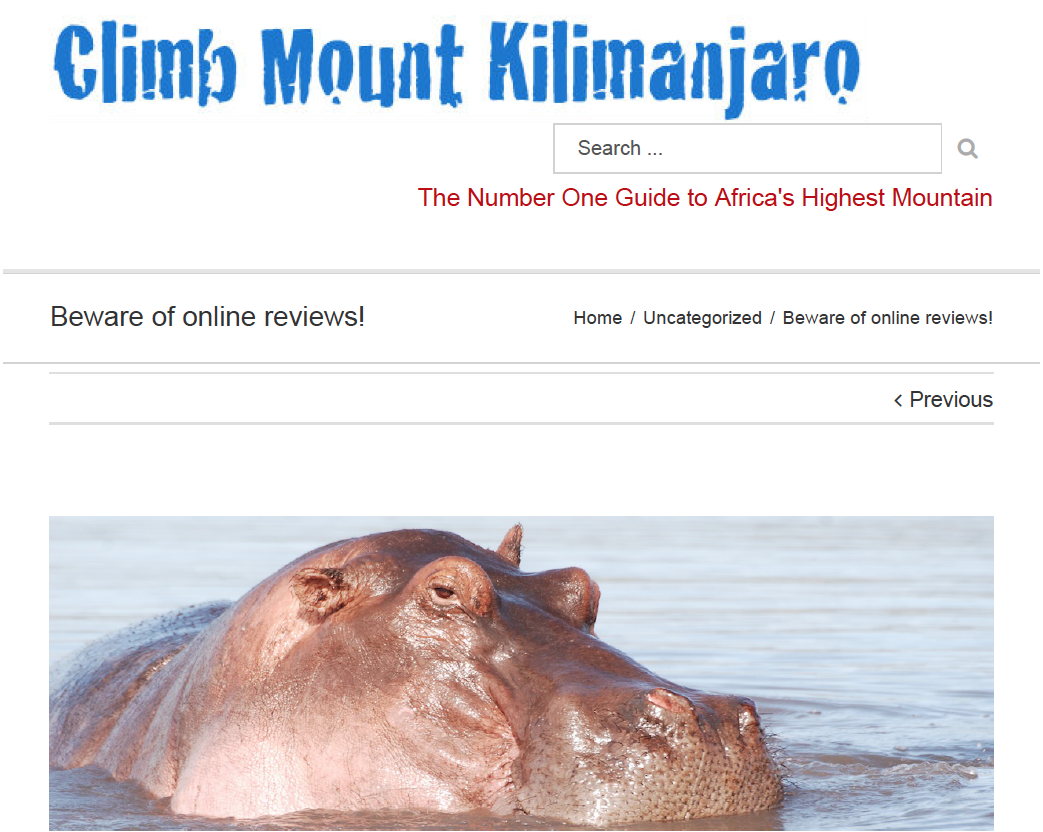 Beware of Online Reviews (© Climb Mount Kilimanjaro)